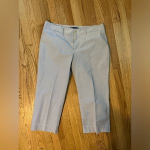 Gap blue and white stripped cropped pant in size 14